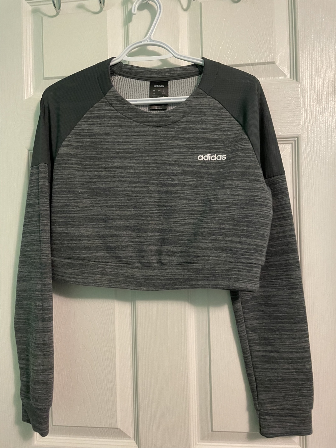 Adidas Grey Cropped Long Sleeve