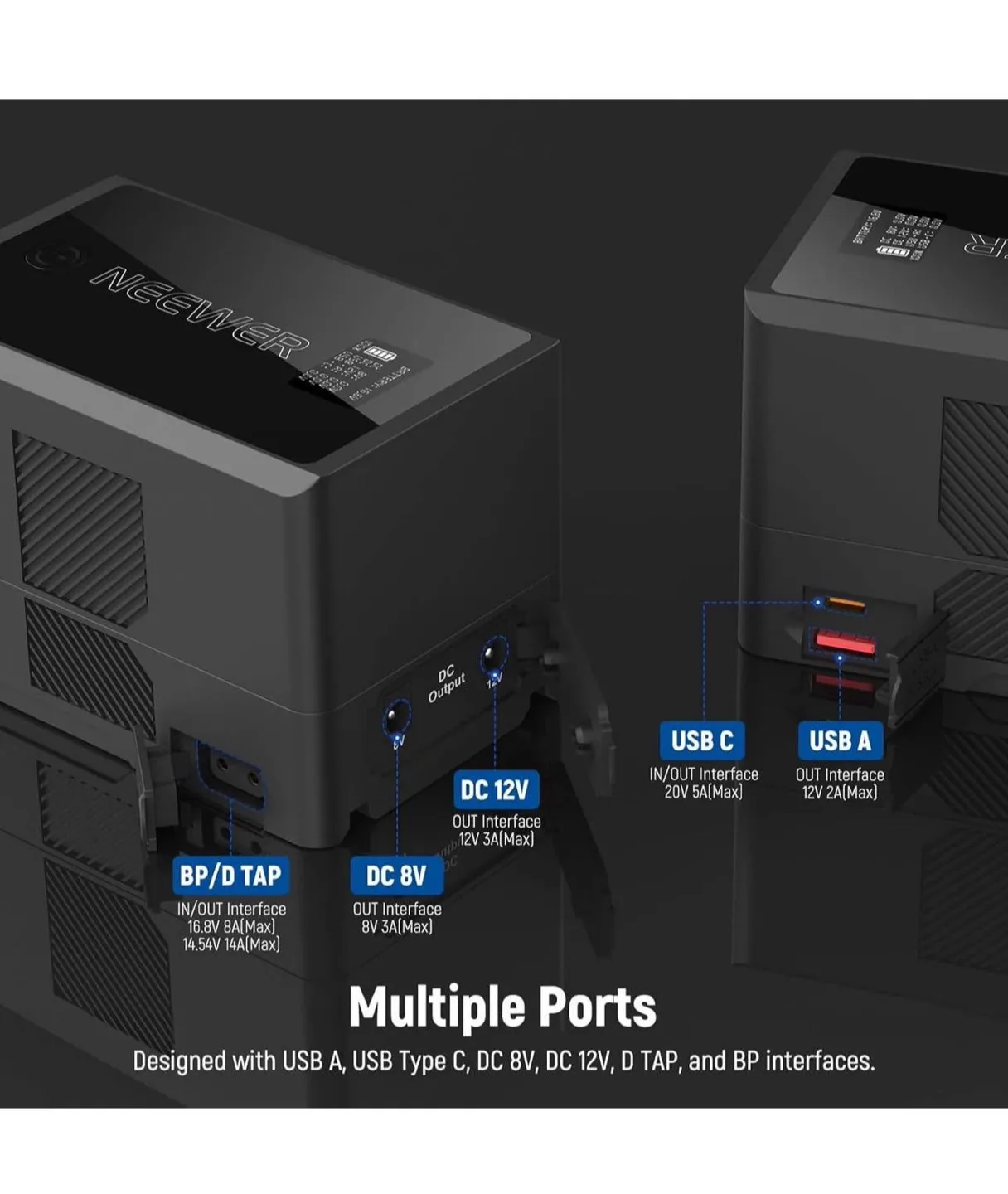 Neewer V Mount Battery PS150E image indicator(5)