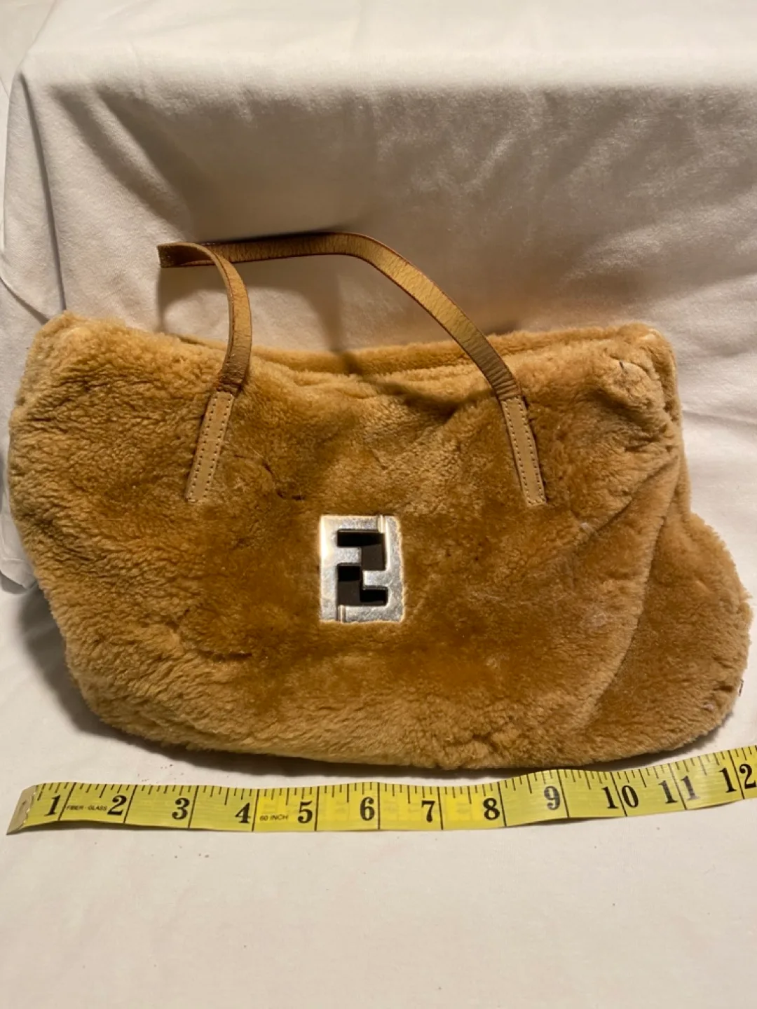 Brown Shearling Baguette Bag thumbnail