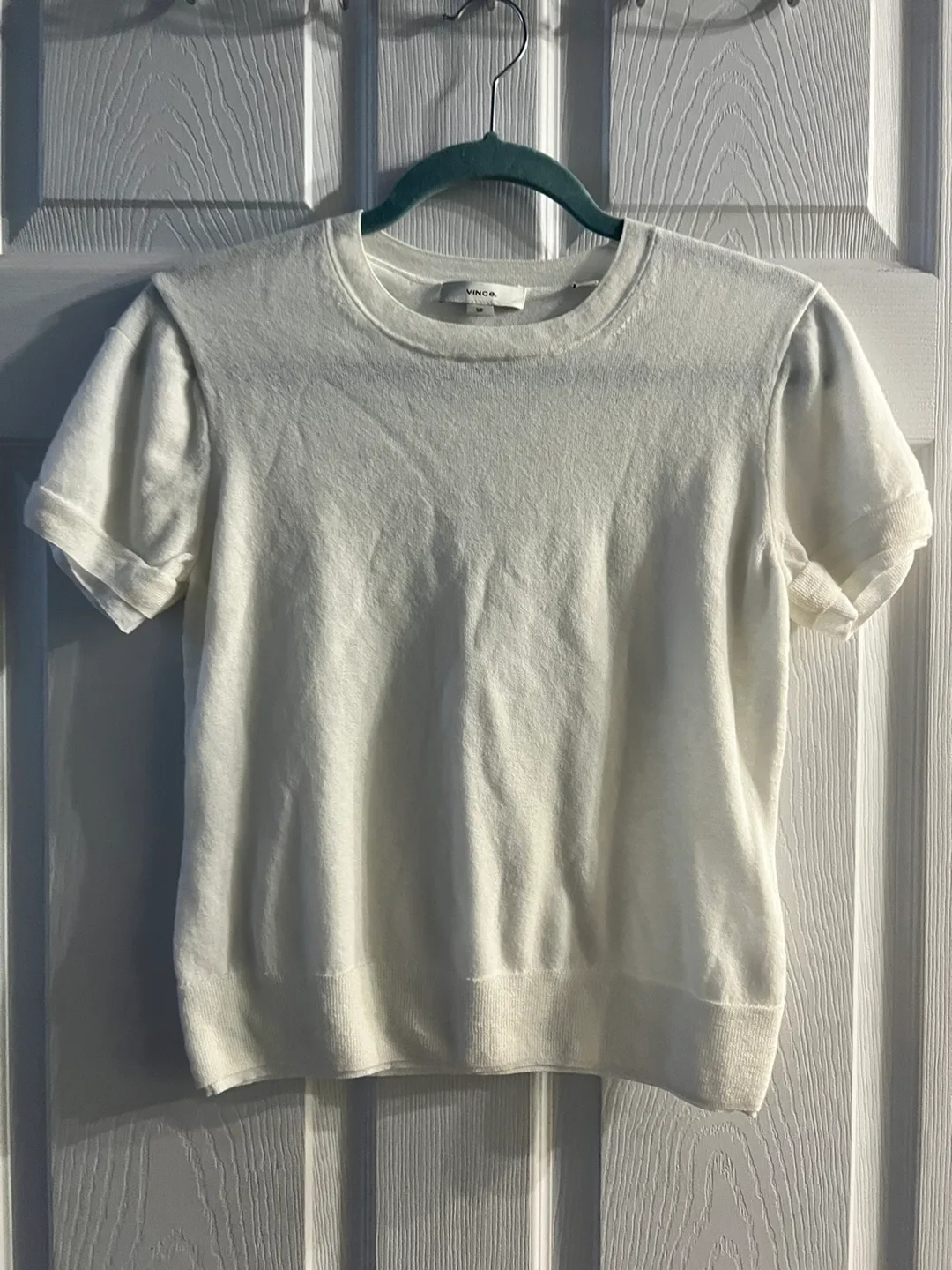 Vince White Cotton Blend Top - Size S thumbnail