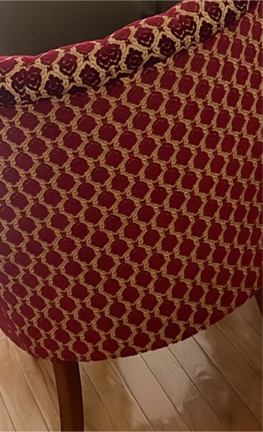 Pair of Vintage Armchairs - Red Pattern - photo 2
