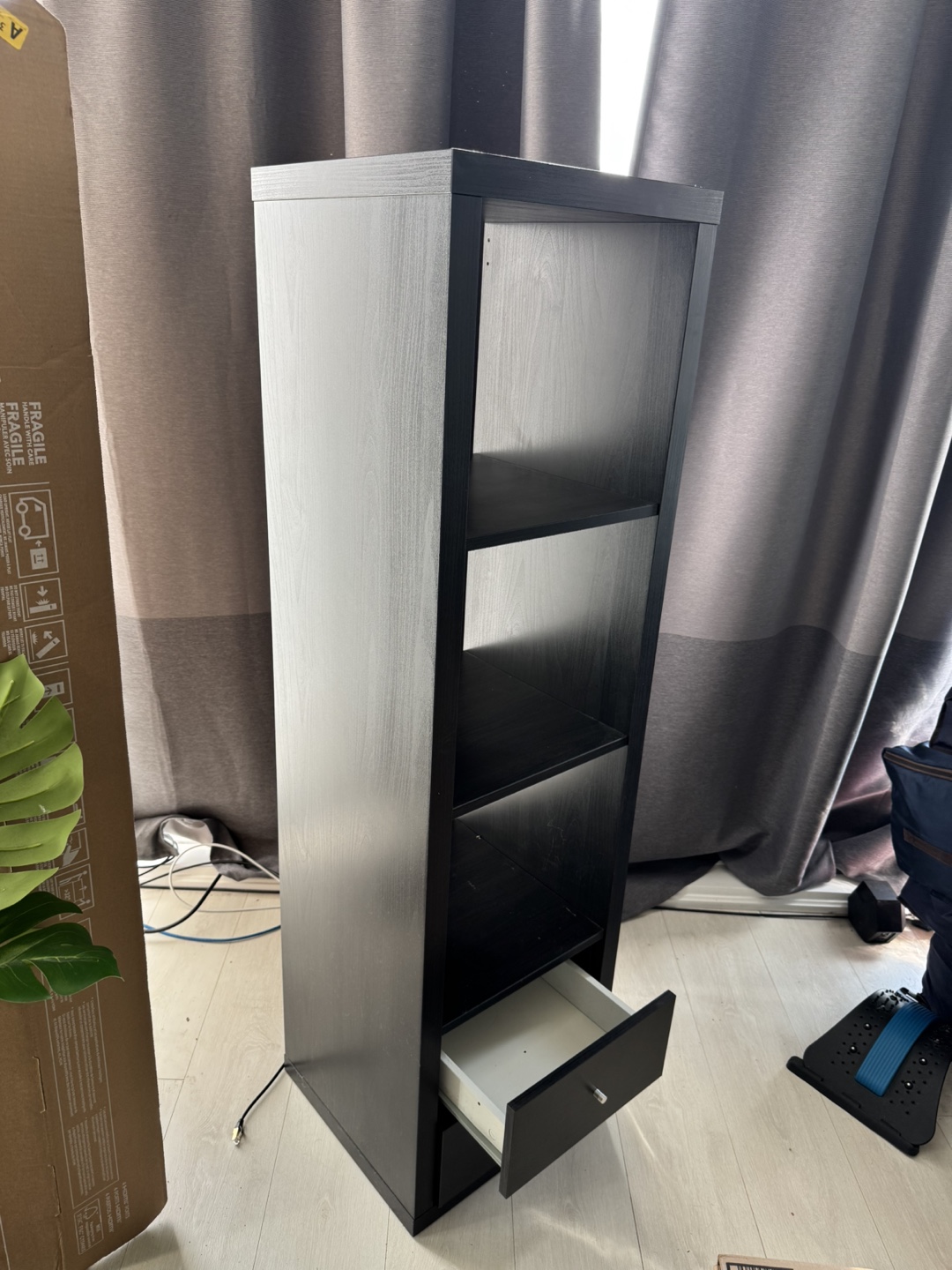 Black Tall Bookcase - photo 2