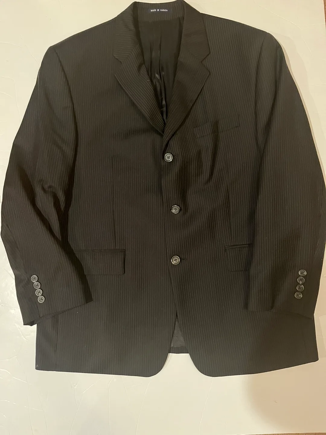 Men's Pinstripe Suit Jacket - Made in Canada thumbnail