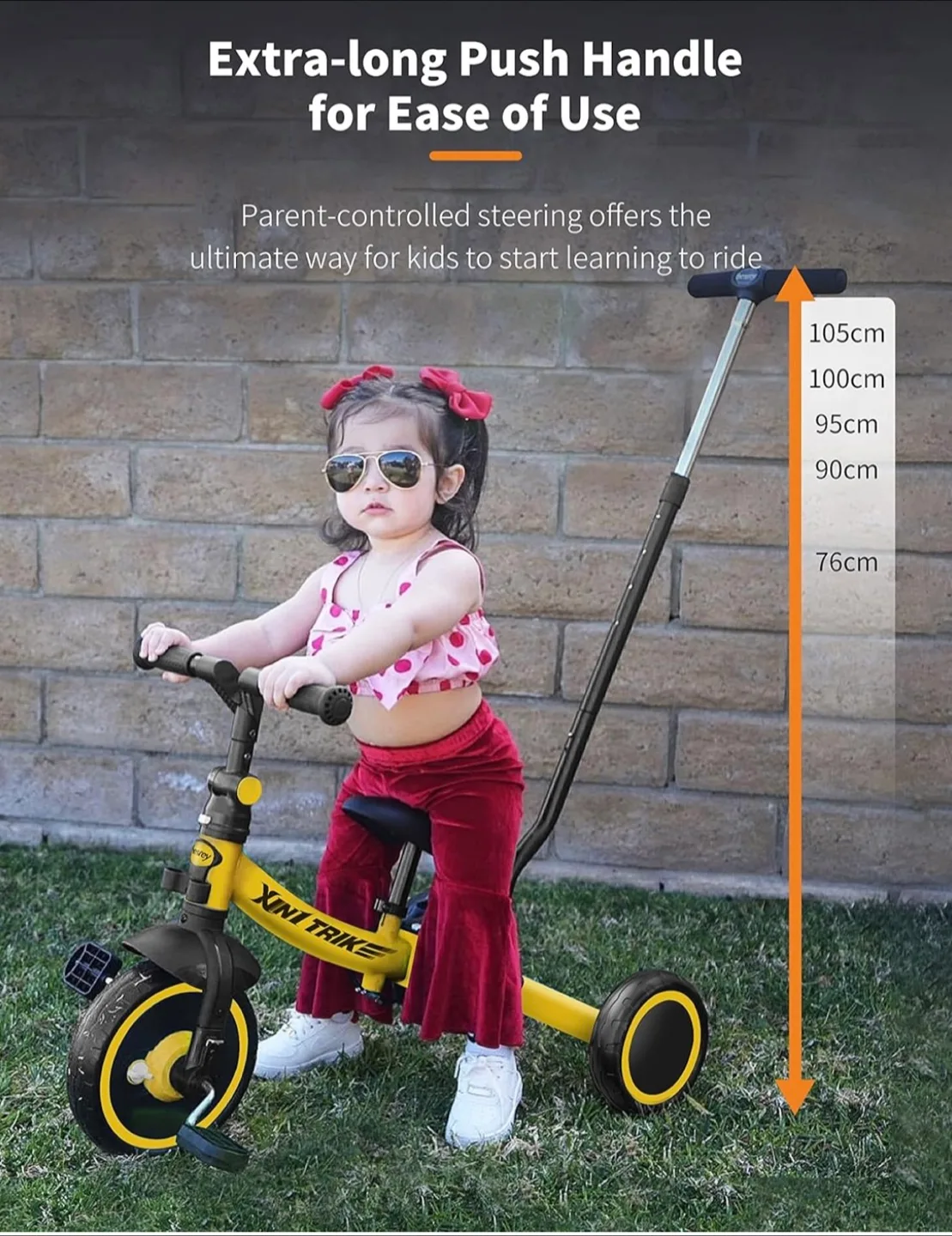 Toddler Tricycle w Parent Steering Handle. New! image indicator(6)