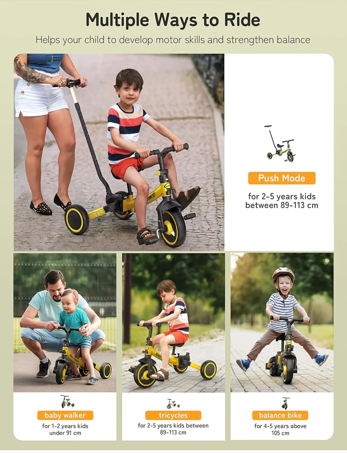 Toddler Tricycle w Parent Steering Handle. New! image indicator(7)