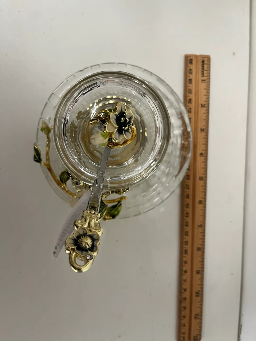 Glass Tea Set with Spoon and Lid image indicator(3)