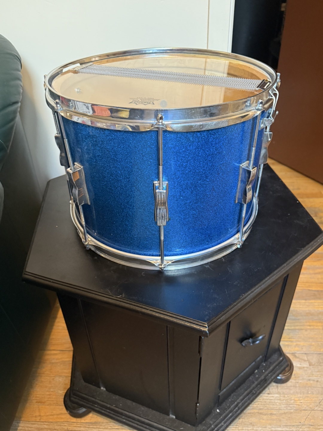 Blue Snare Drum with Case