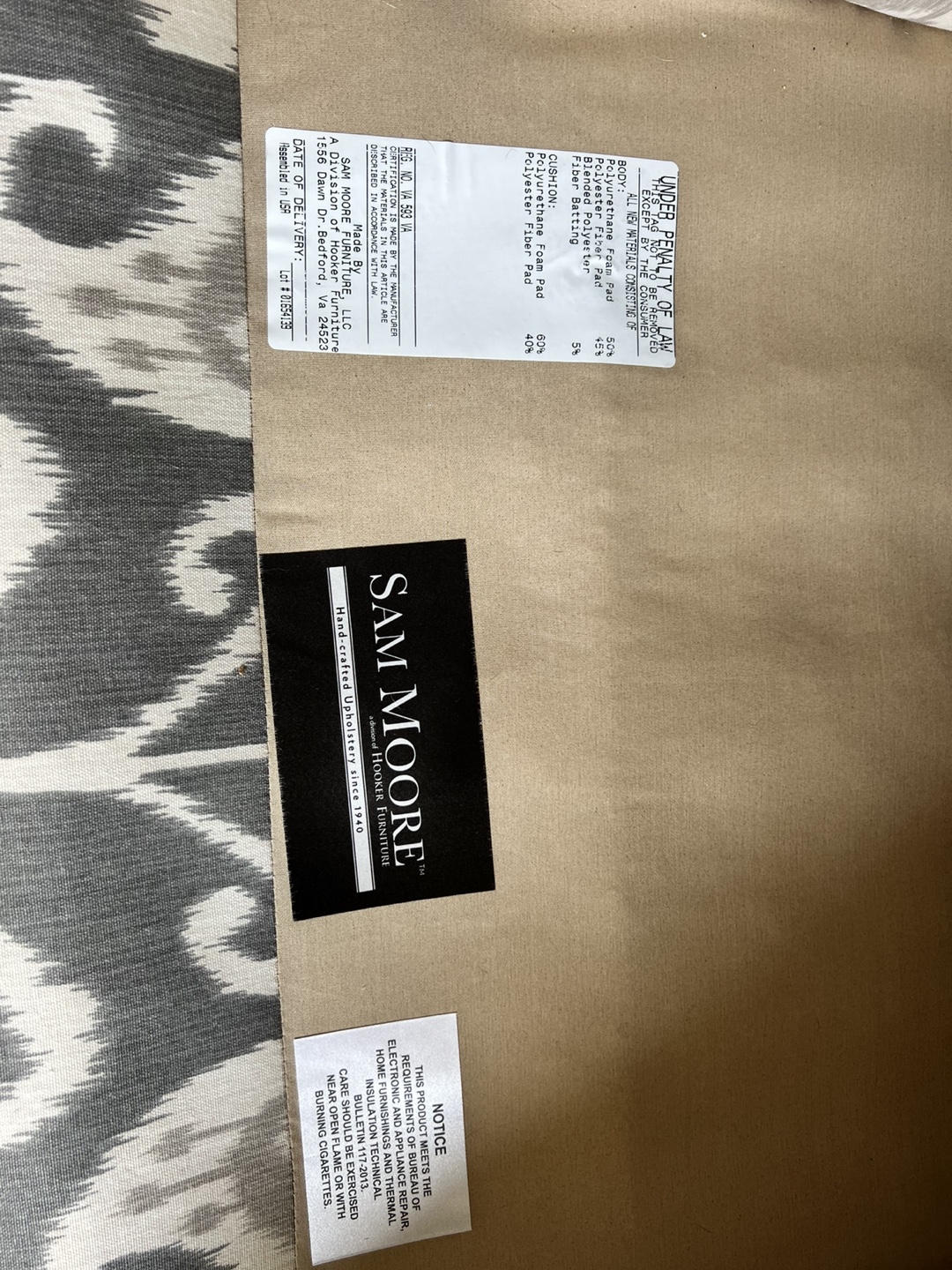 Sam Moore upholstered chair - photo 2