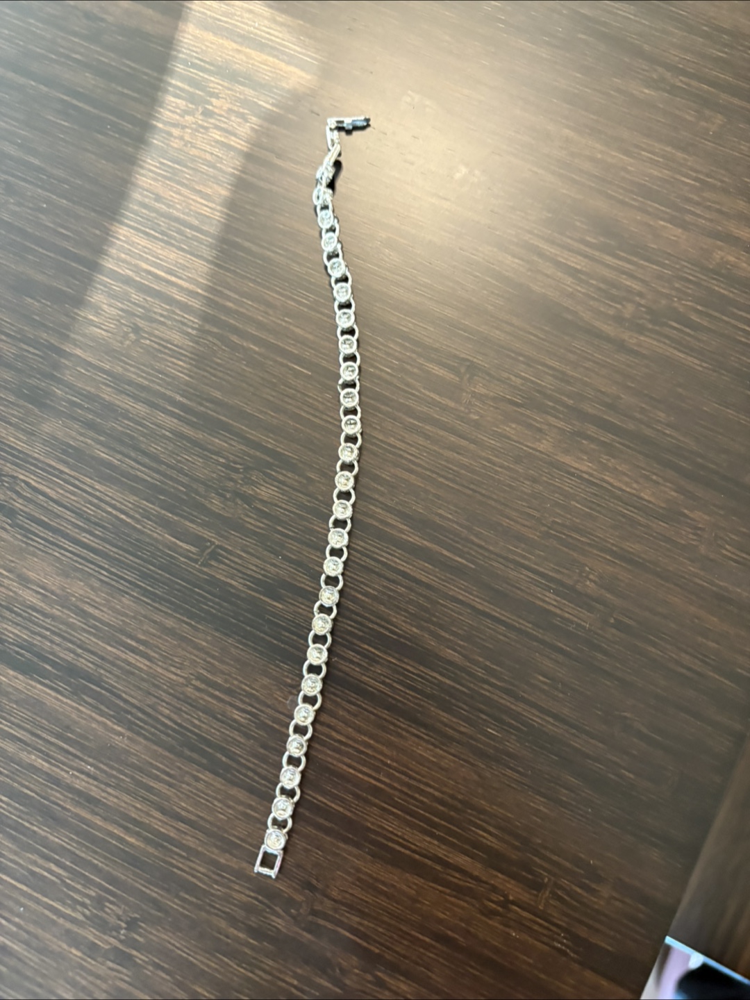 Green Rhinestone Chain Bracelet - photo 3