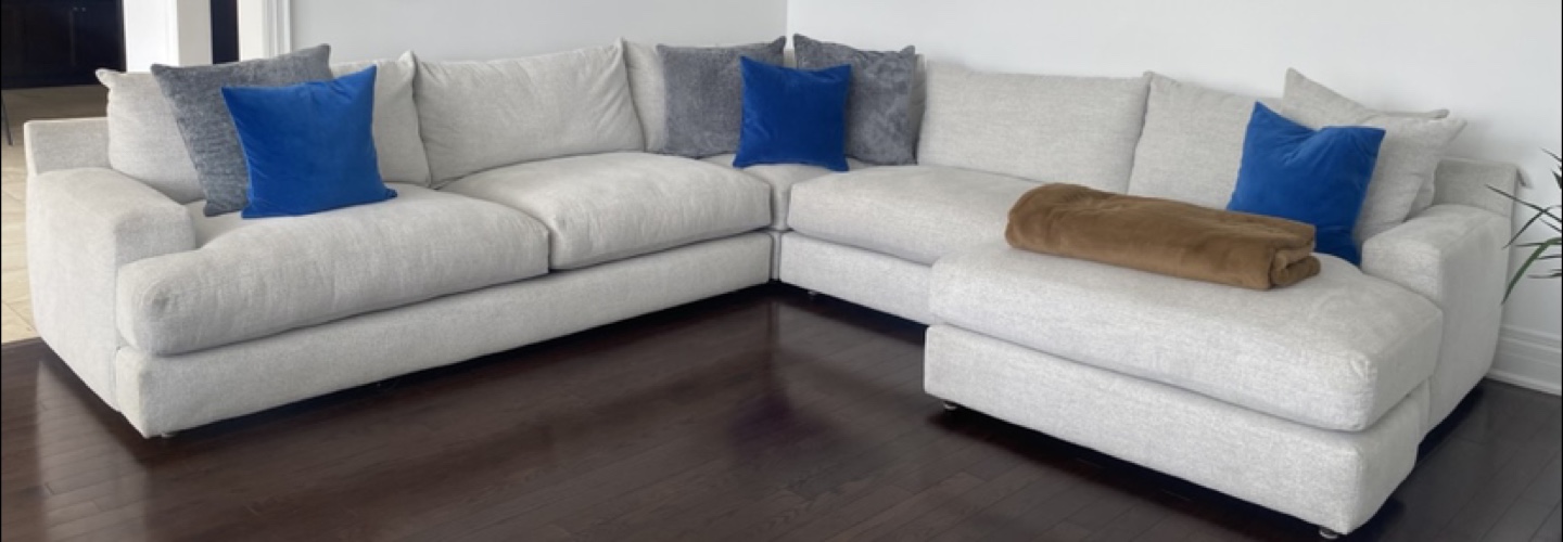 Large Sectional Sofa - Light Grey