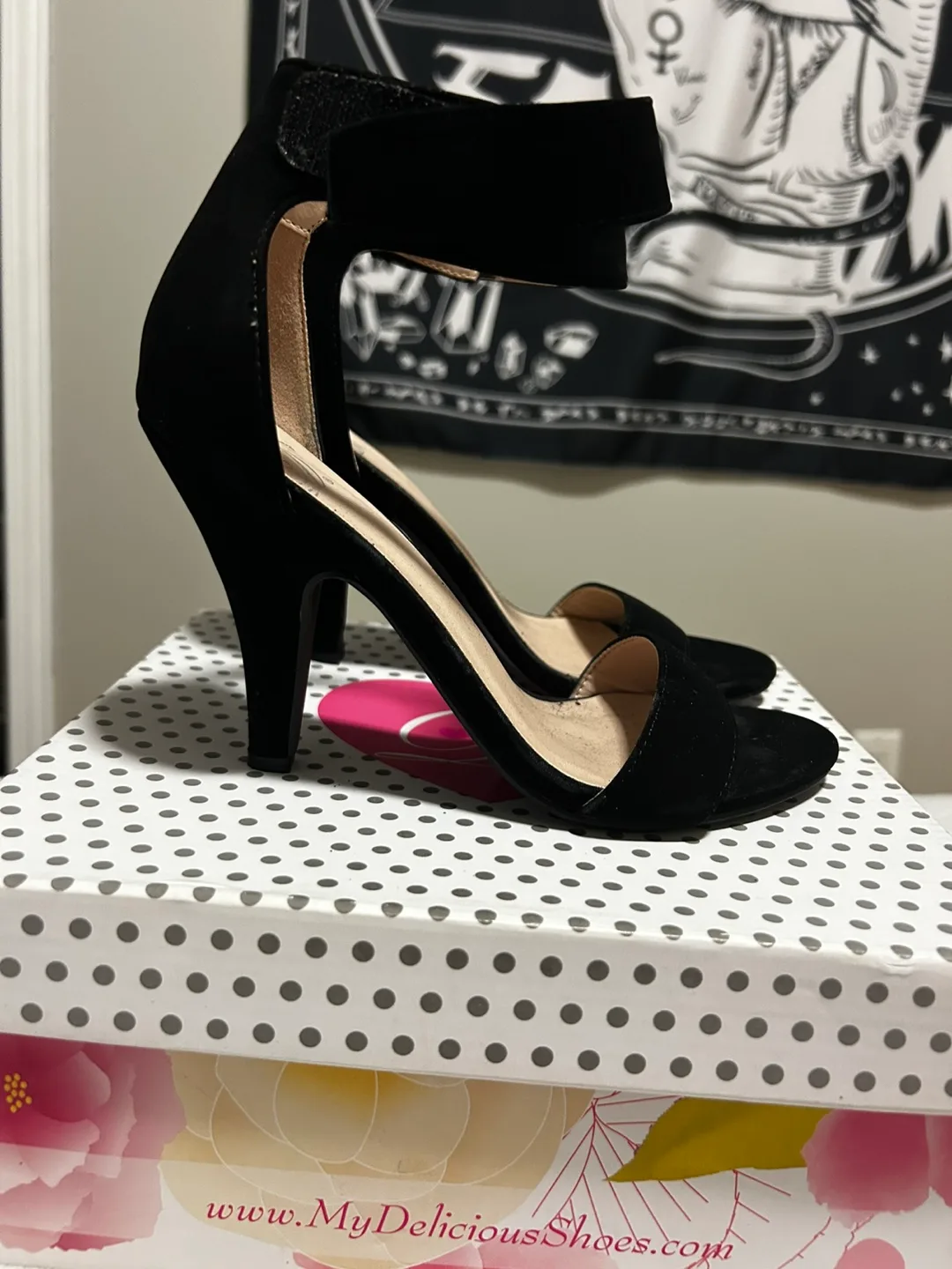Black Ankle Strap Heel thumbnail