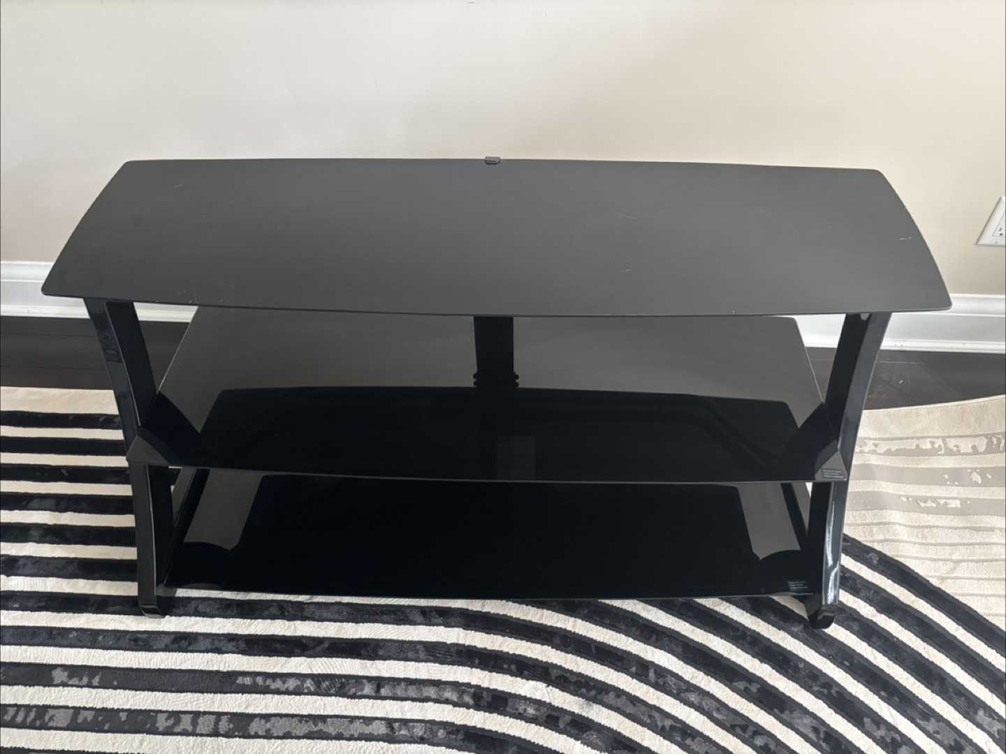 Black Glass TV Stand - photo 3