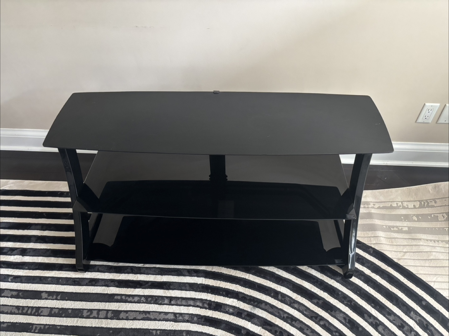 Black Glass TV Stand - photo 4