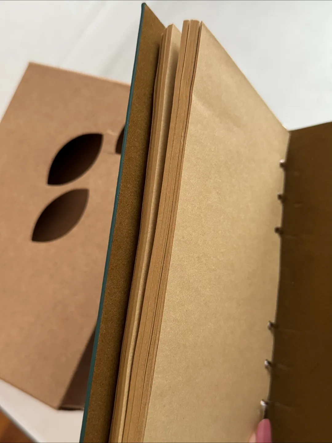 Teal Leather Journal with Leaf Charm & Box image indicator(5)