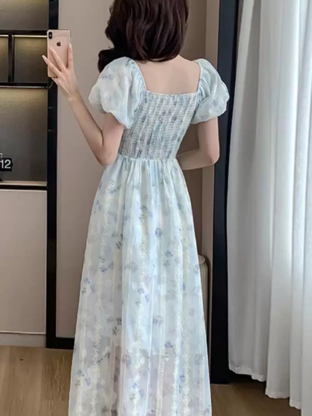 Floral Print Puff Sleeve Maxi Dress - photo 3
