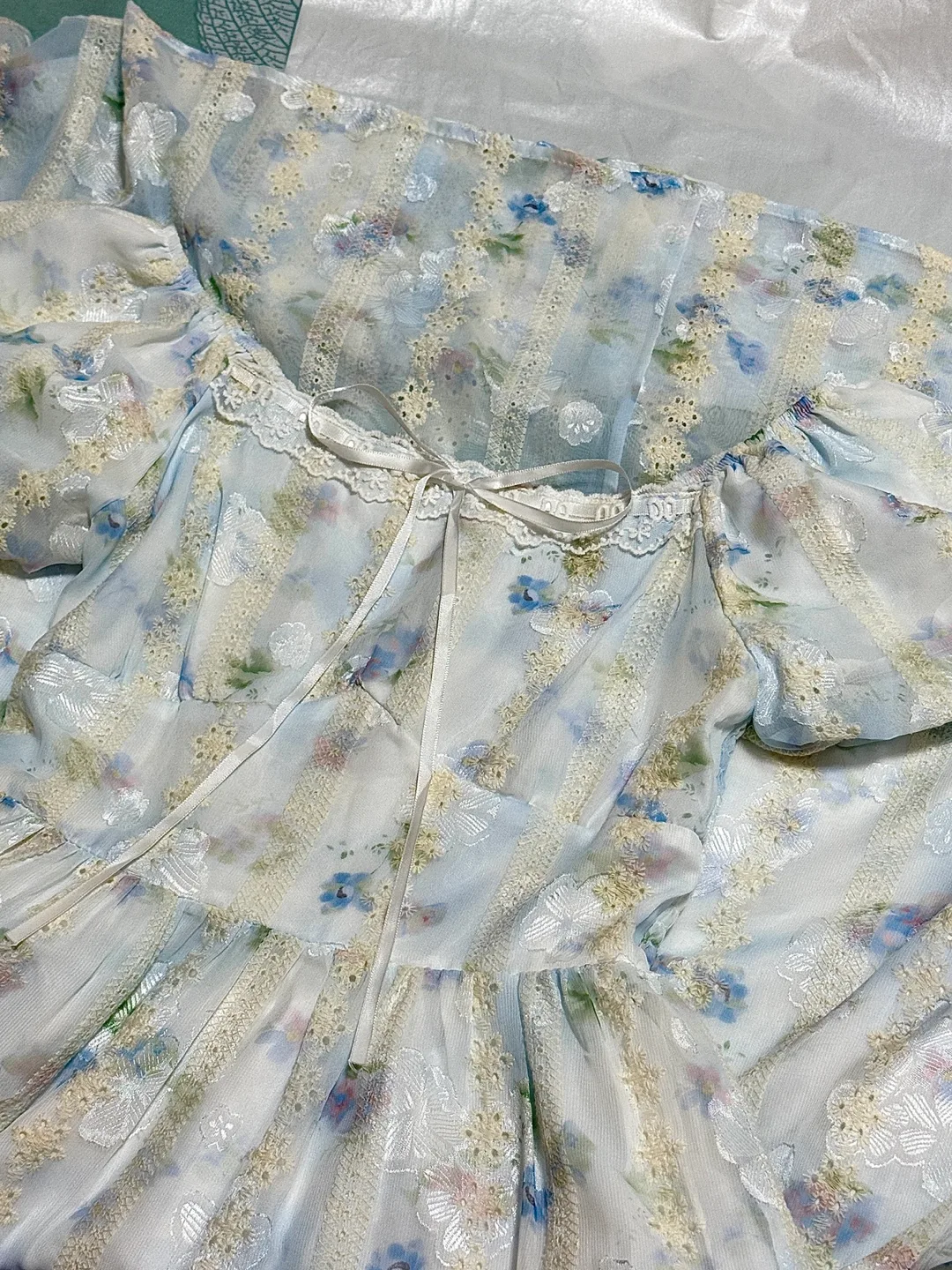 Floral Print Puff Sleeve Maxi Dress thumbnail