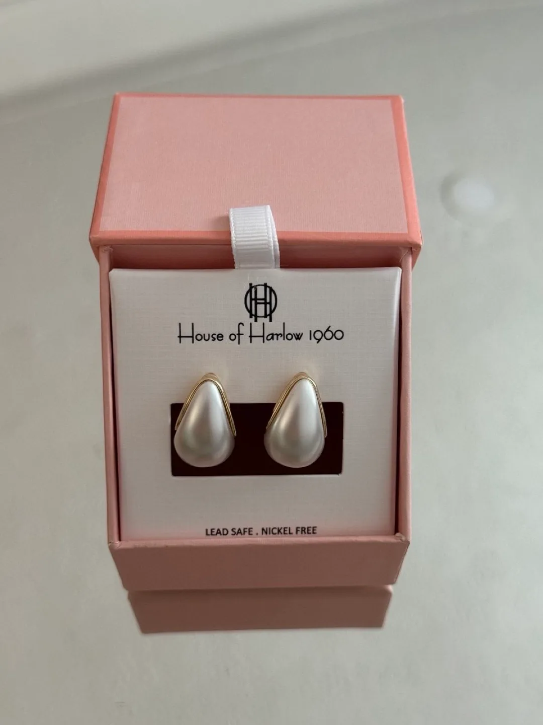 House of Harlow 1960 Pearl Drop Earrings - New in Box image indicator(2)