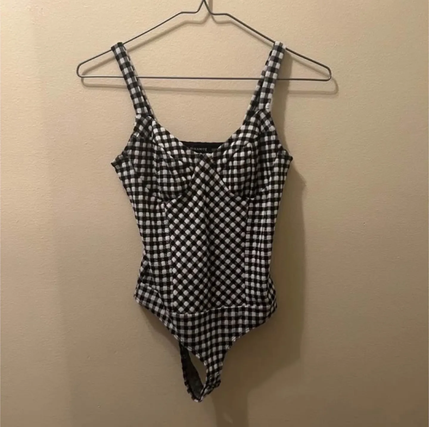 Dynamite Gingham Bodysuit thumbnail
