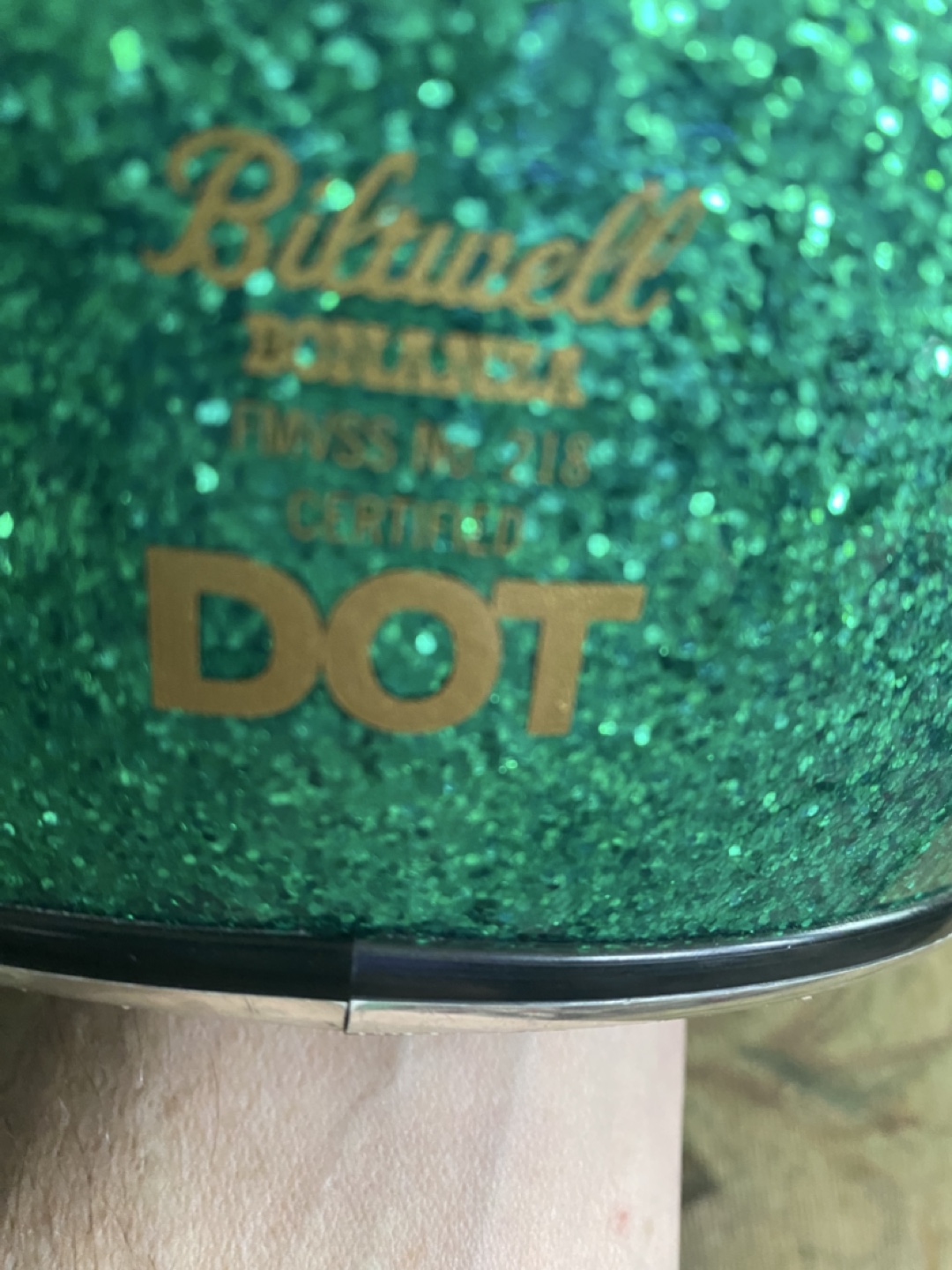 Biltwell Bonanza Helmet - Green Glitter