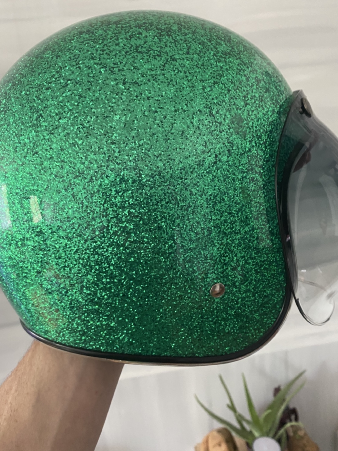Biltwell Bonanza Helmet - Green Glitter - photo 4