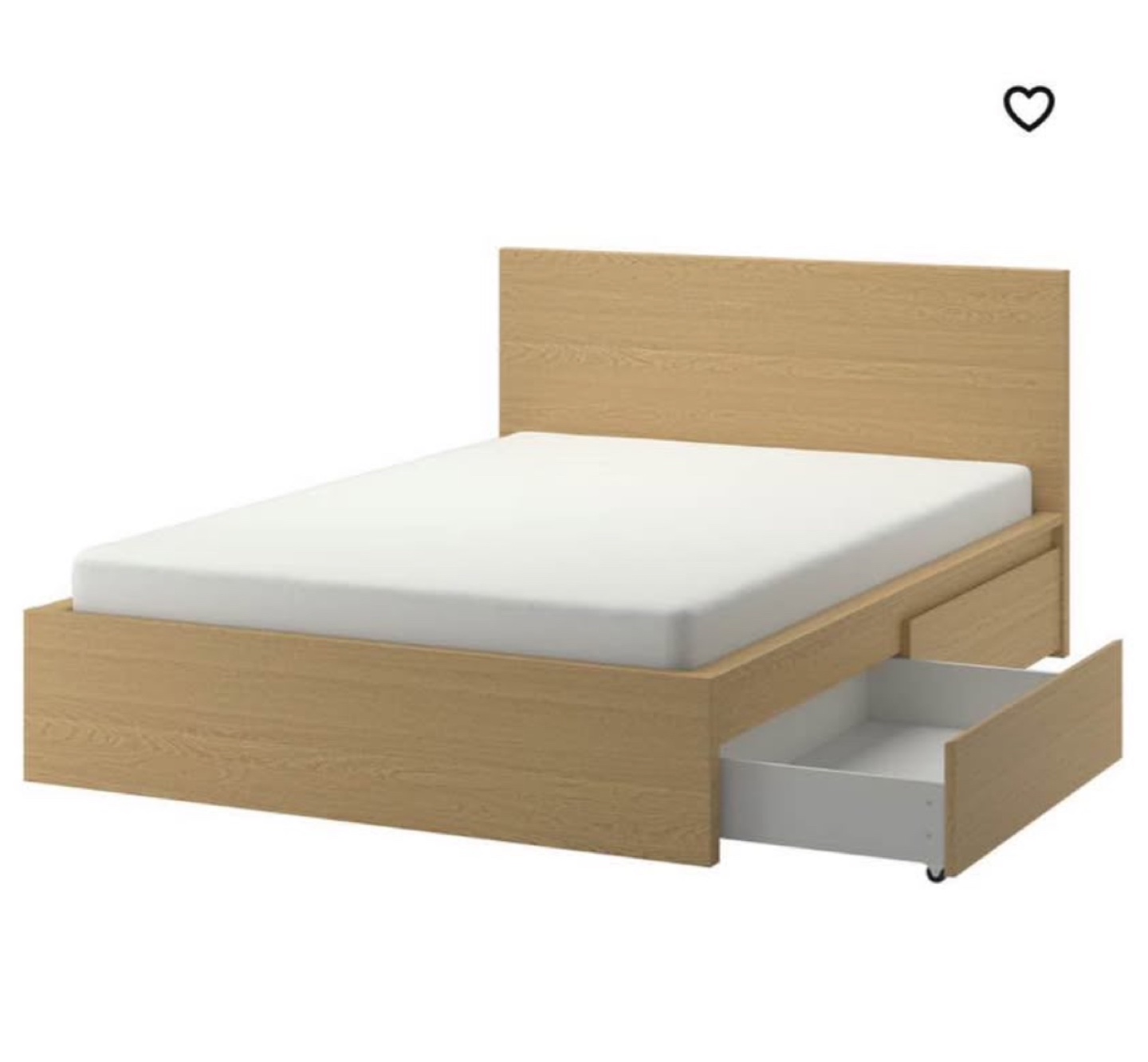 Queen Mattress & Wooden Bed Frame with Storage Drawers - photo 5