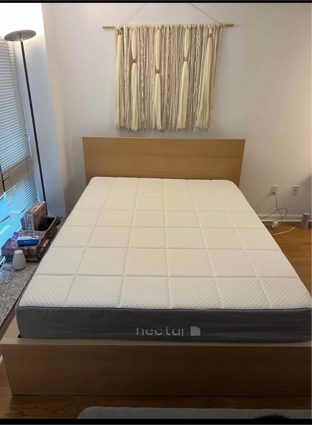 Queen Mattress & Wooden Bed Frame with Storage Drawers thumbnail