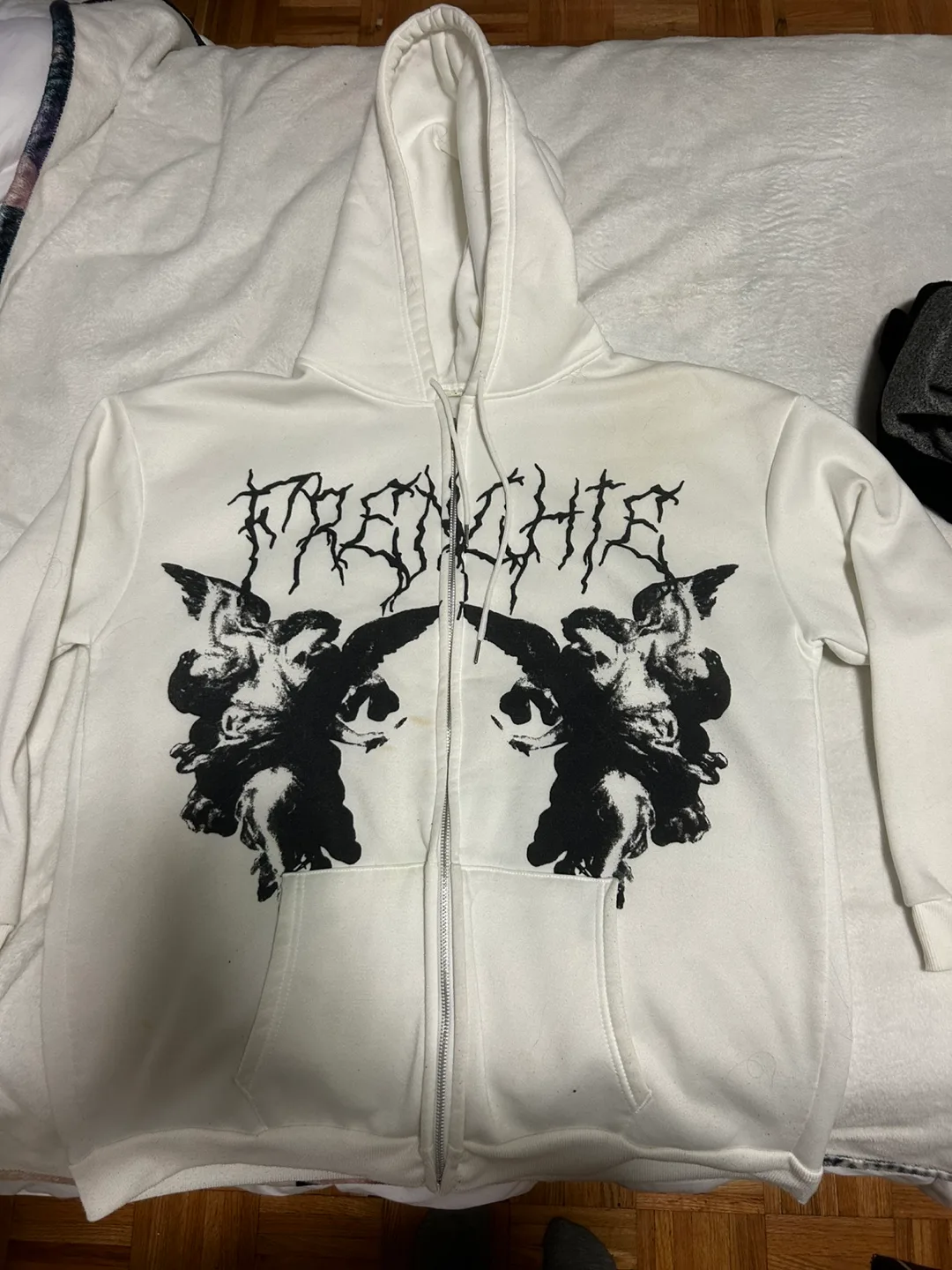 FRESHITE Vintage Angel Print Zip-Up thumbnail