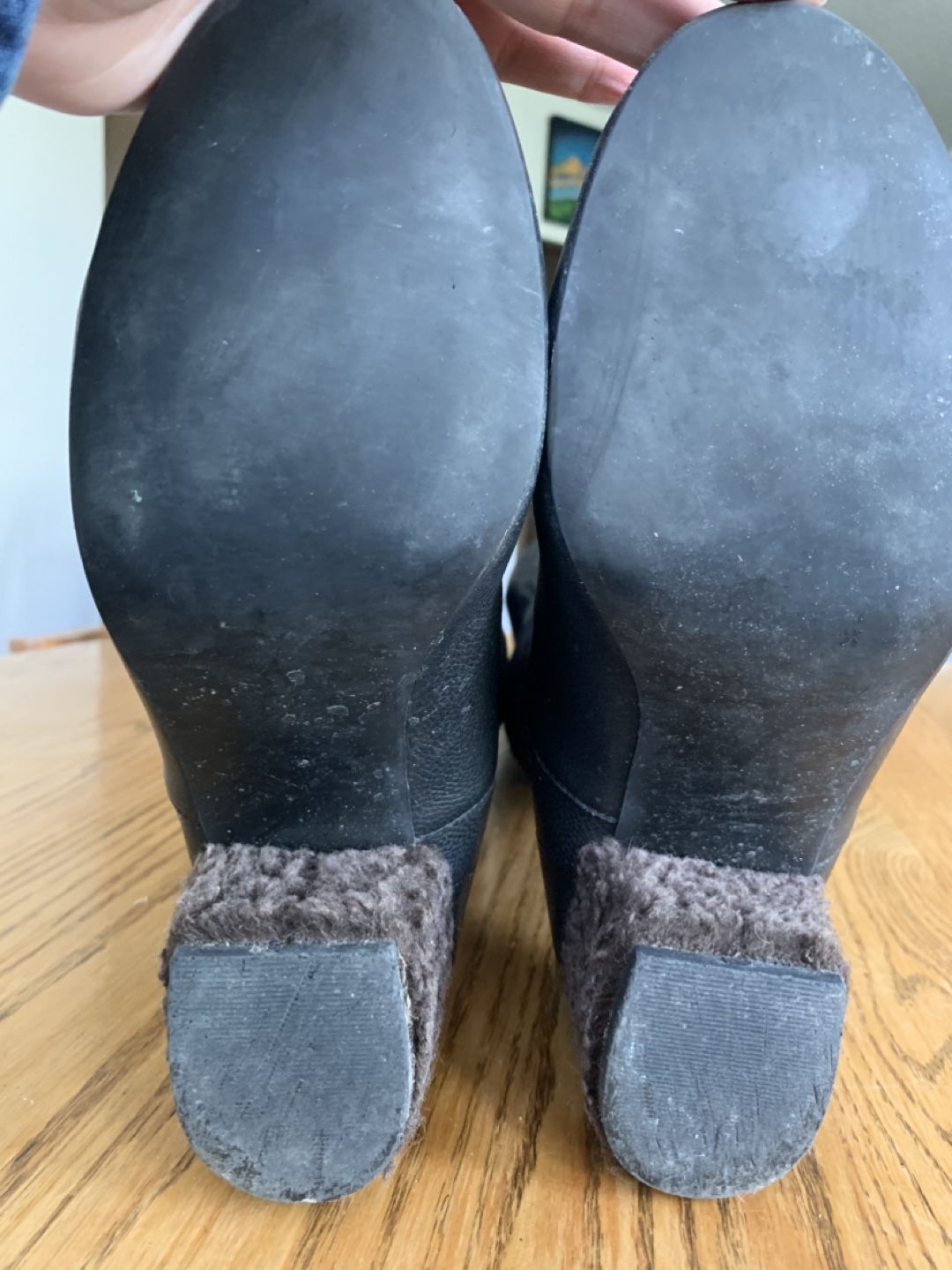 Black Leather Knee-High Boots size 9 - photo 5