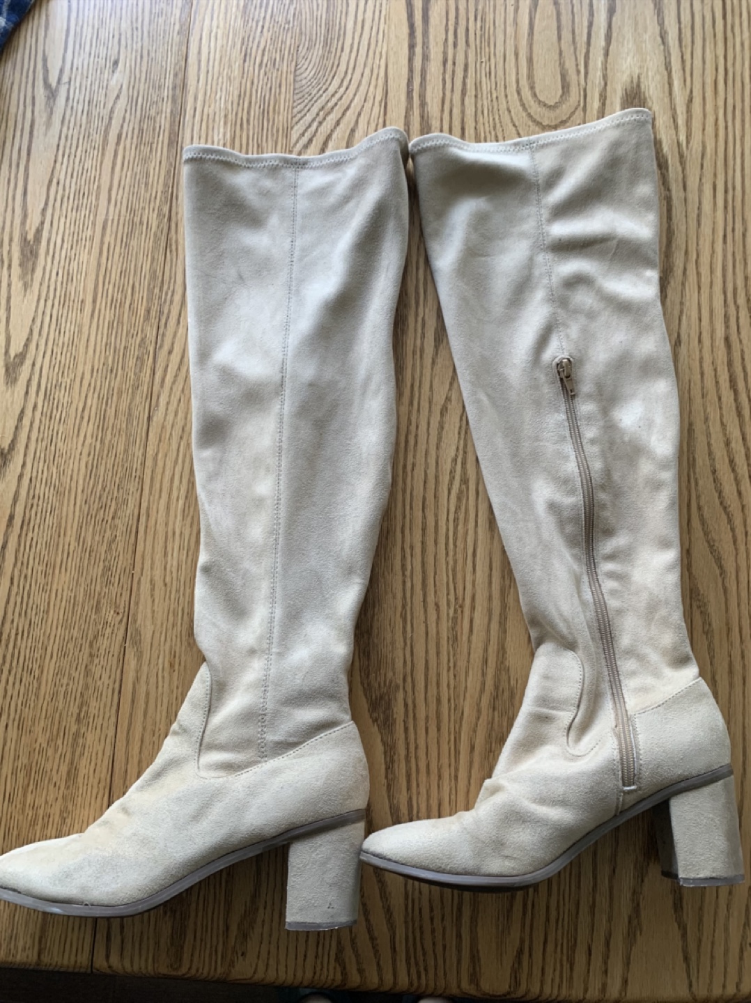 JustFab Beige Over-the-Knee Boots - Size 8.5 - photo 2