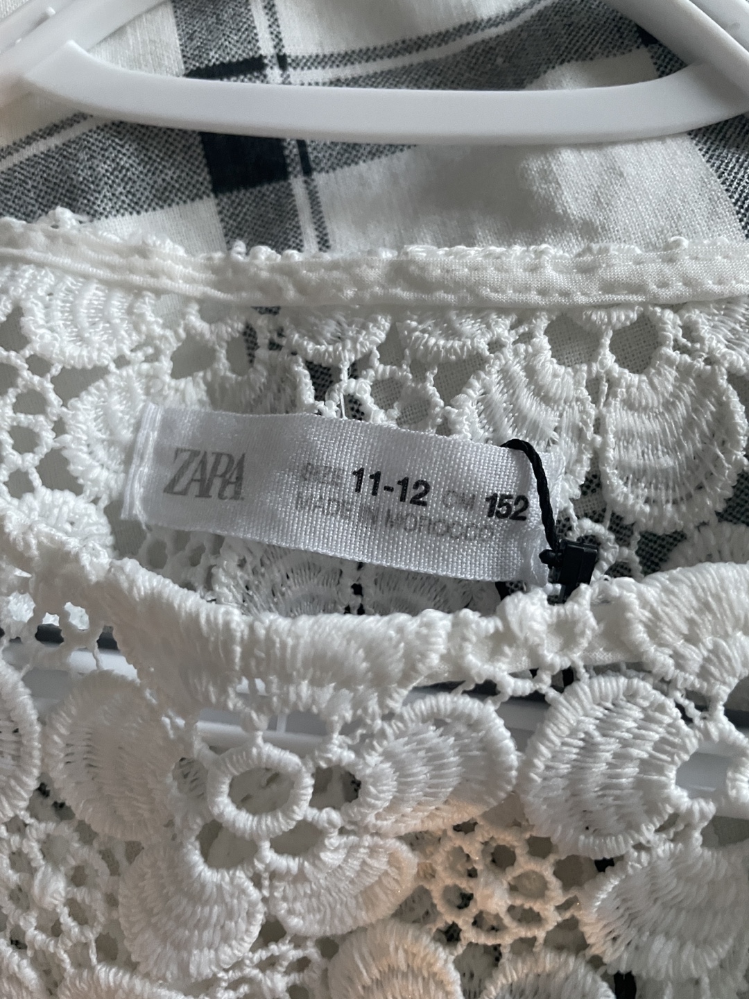 Zara White Lace Top Size 11-12 - photo 2