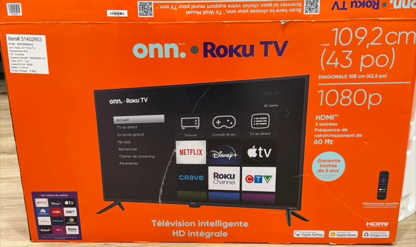 onn. Roku TV 43" 1080p HD image indicator(2)