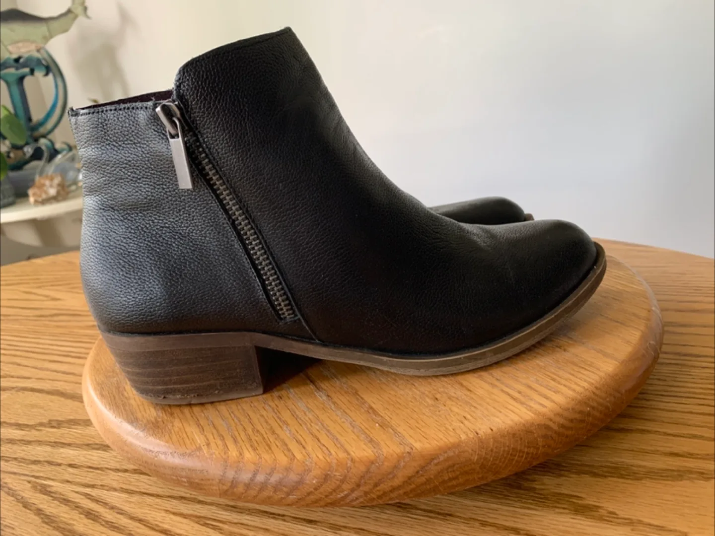 Kensie Gabriella Black Leather Booties - Size 8.5 thumbnail