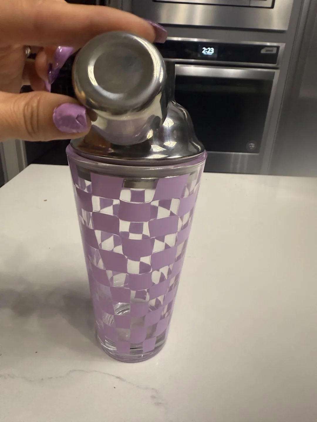 Cocktail Shaker - Purple & White Pattern image indicator(3)