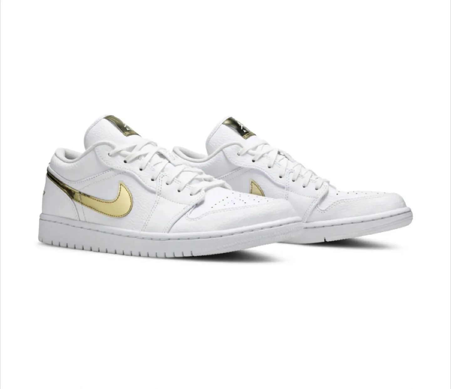 Women’s Jordan 1 Low SE-White Metallic Gold -Size 7.5 Women image indicator(4)