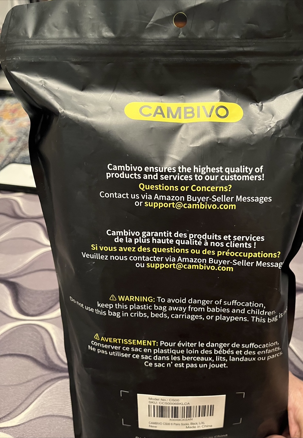 New Cambivo 6 Pairs Black Socks L/XL - photo 4