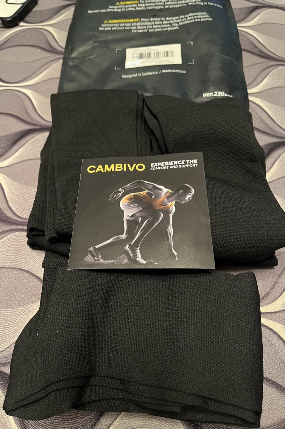 New Cambivo 6 Pairs Black Socks L/XL