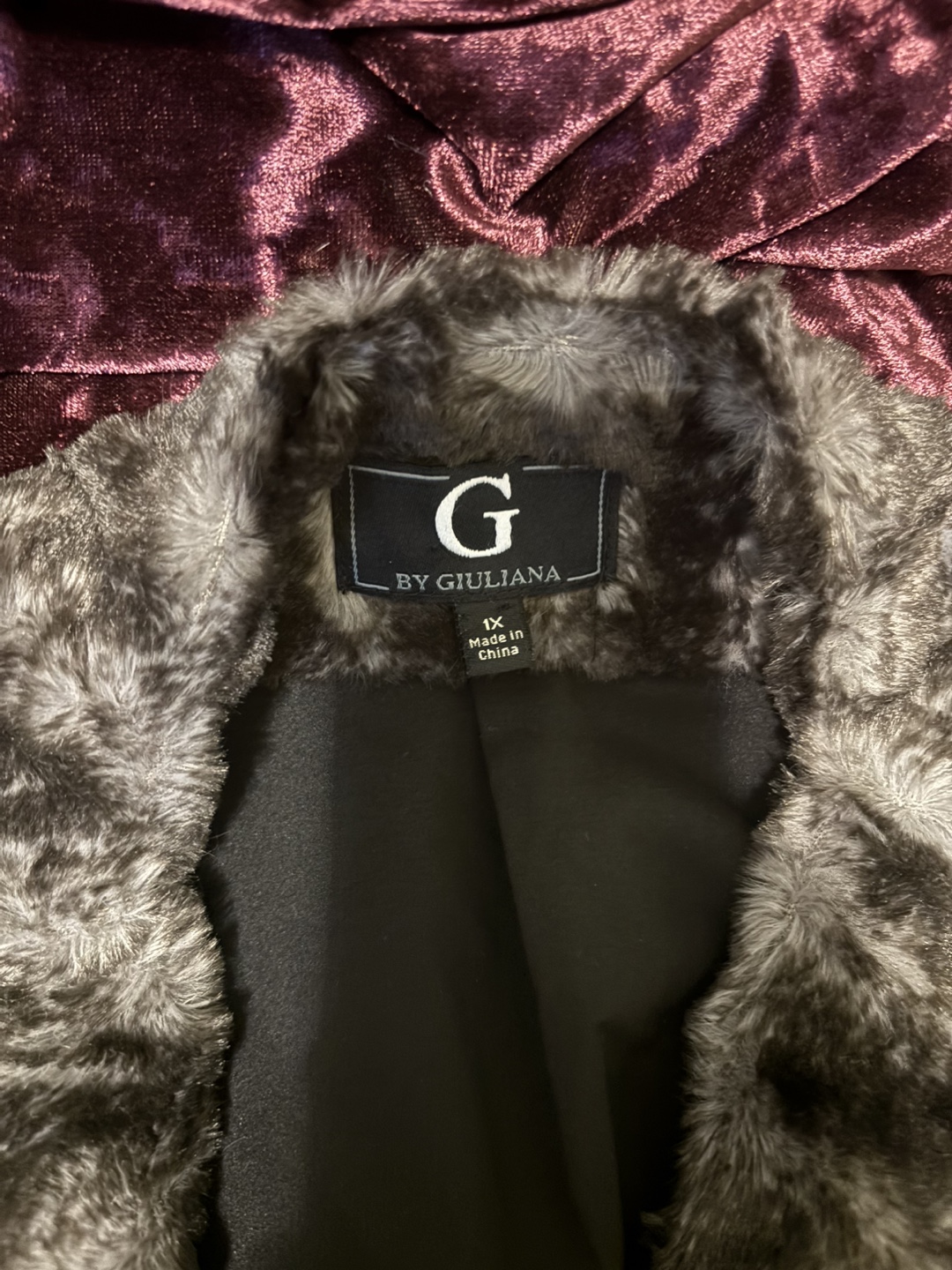 G by Giuliana Faux Fur Vest 1X