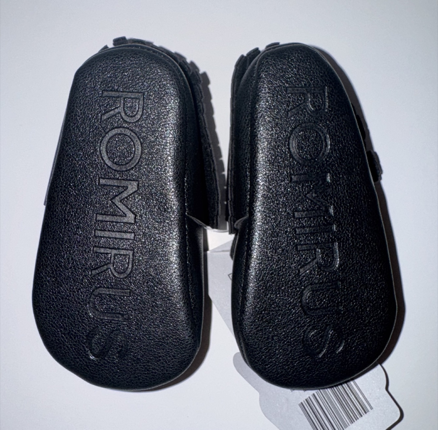 Brand New Black Unisex Romirus Baby Moccasins Sz 6-12 Months - photo 2