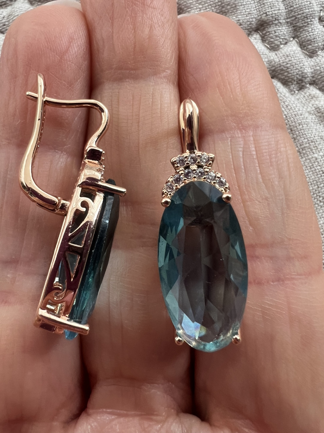 14k topaz earrings