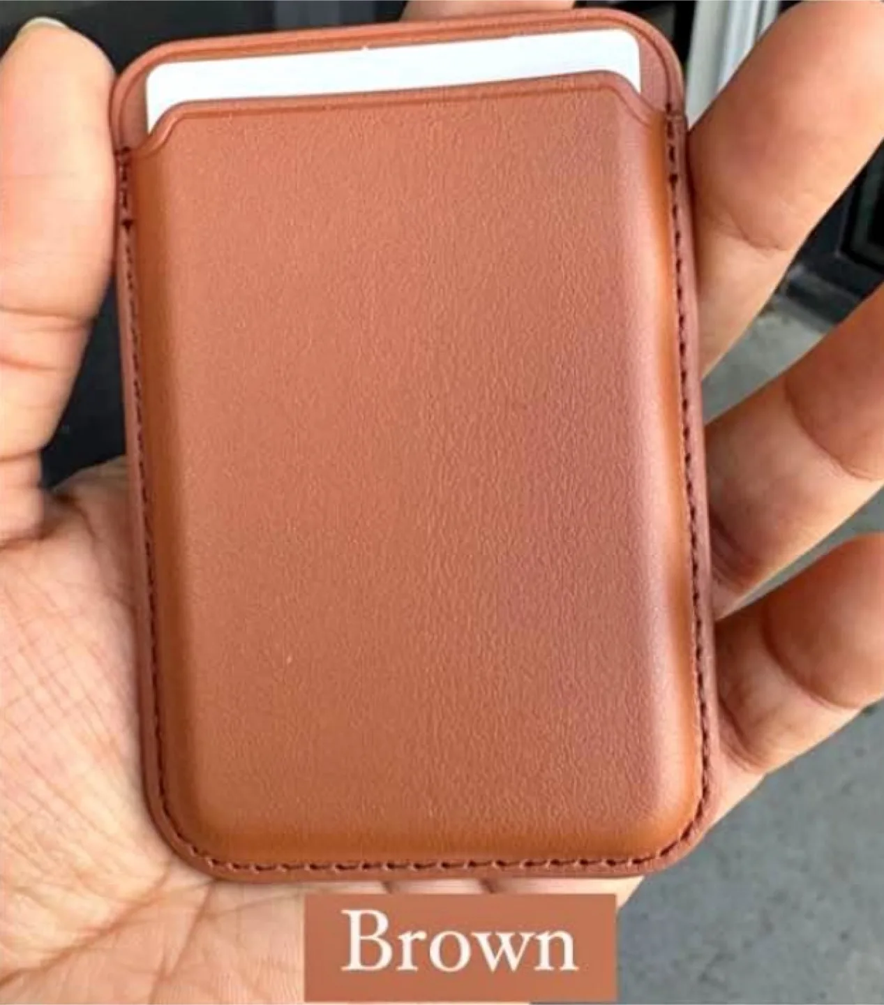 iPhone Brown Leather Card Holder thumbnail