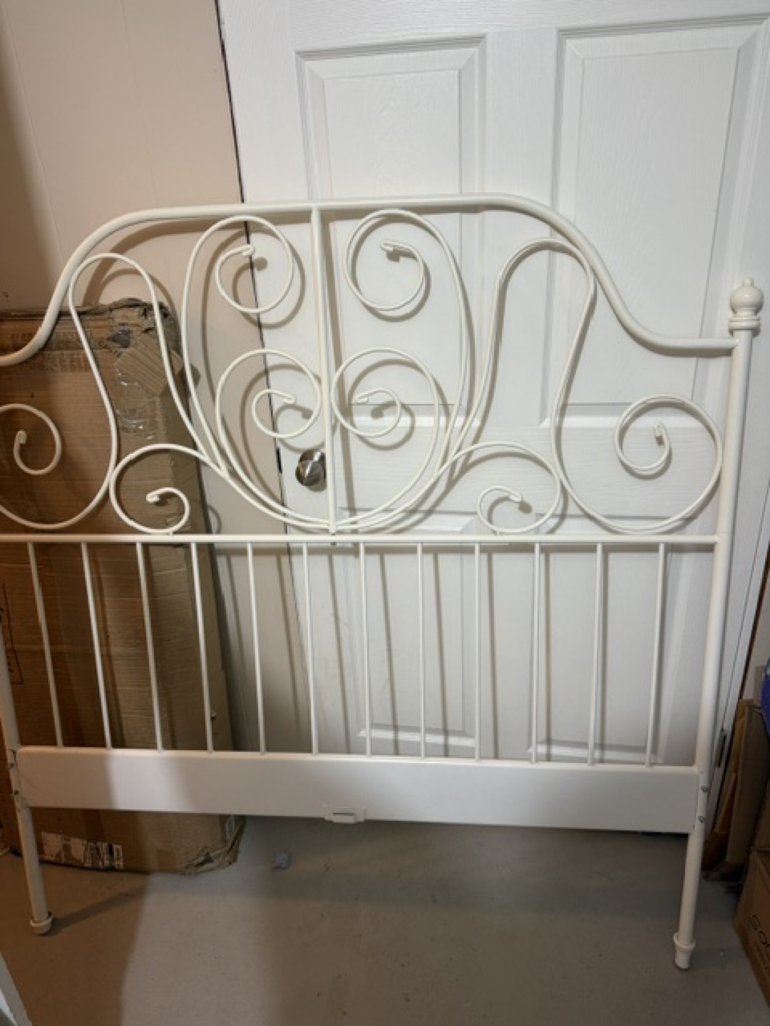 White Metal Double Bed Frame – $50 OBO -Must Sell Fast! - photo 2