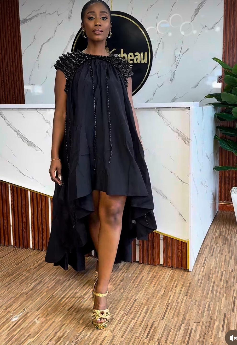 Zimmermann Black High-Low Dress