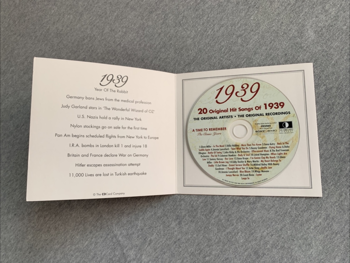 1939: 20 Original Hit Songs CD - photo 2
