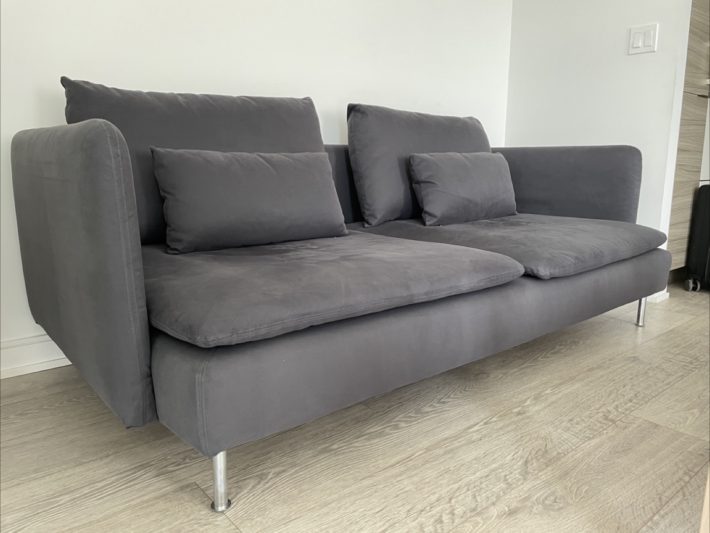 IKEA SÖDERHAMN Sofa, Fridtuna Dark Gray, with Cushions - photo 2