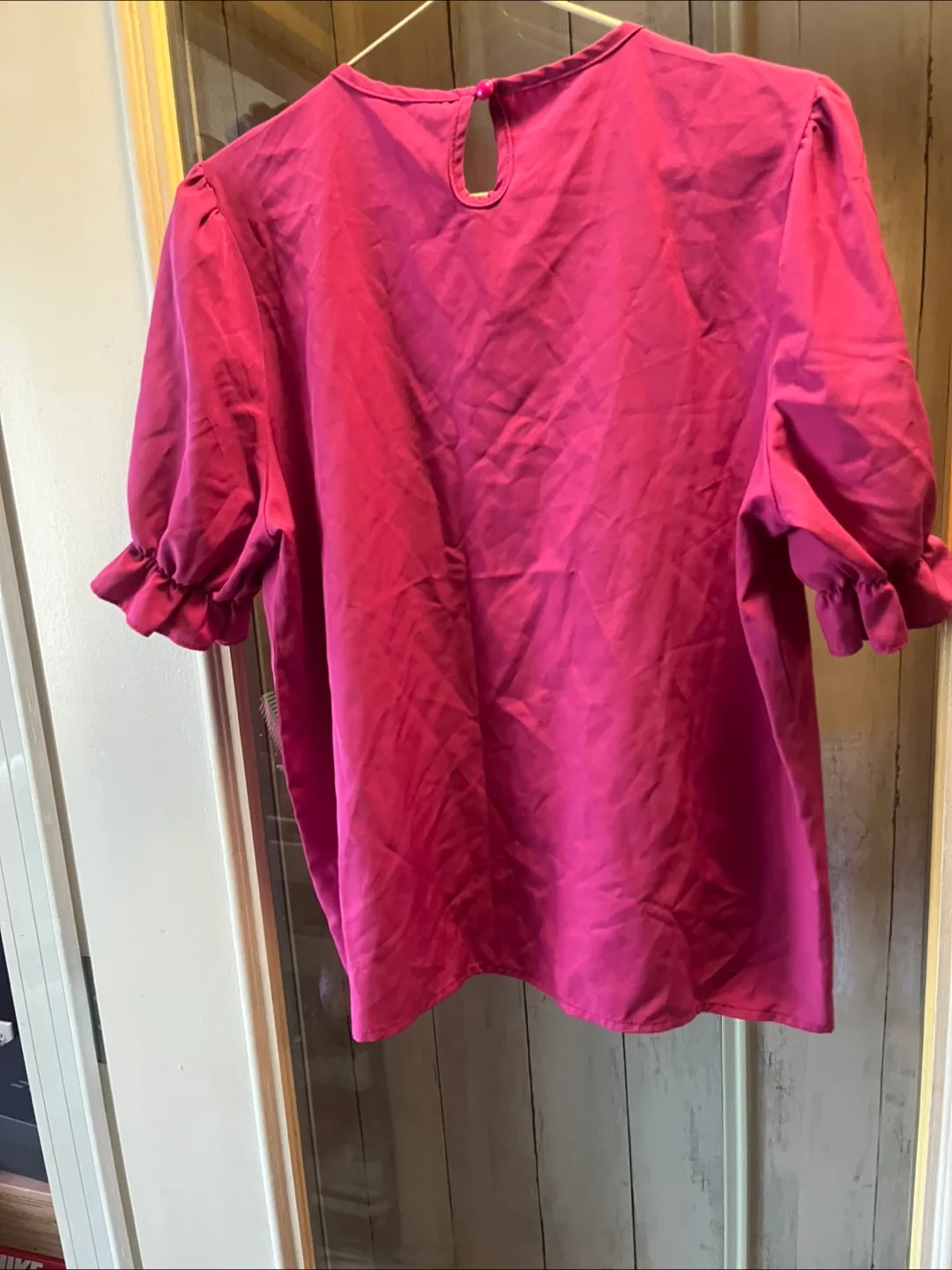 Pink Puff Sleeve Blouse - Size m image indicator(2)