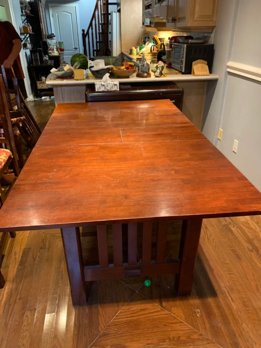 Wooden Extendable Dining Table and 6 chairs thumbnail