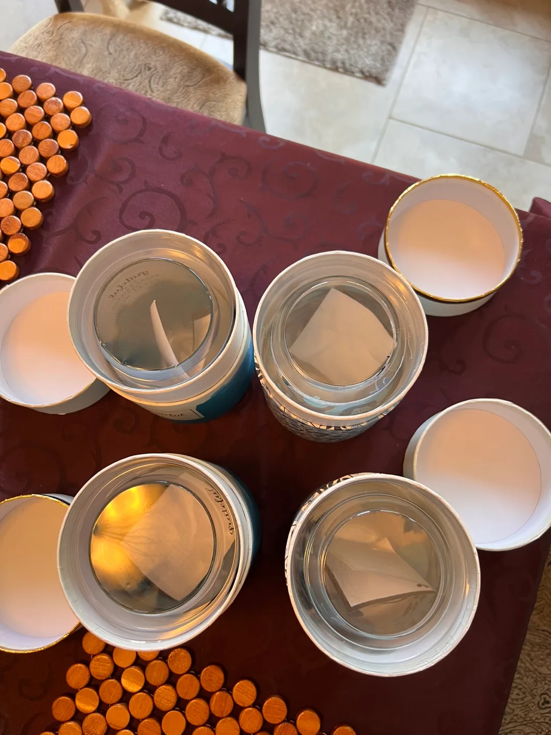 Set of 4 Stemless Painted Wine Glasses image indicator(4)