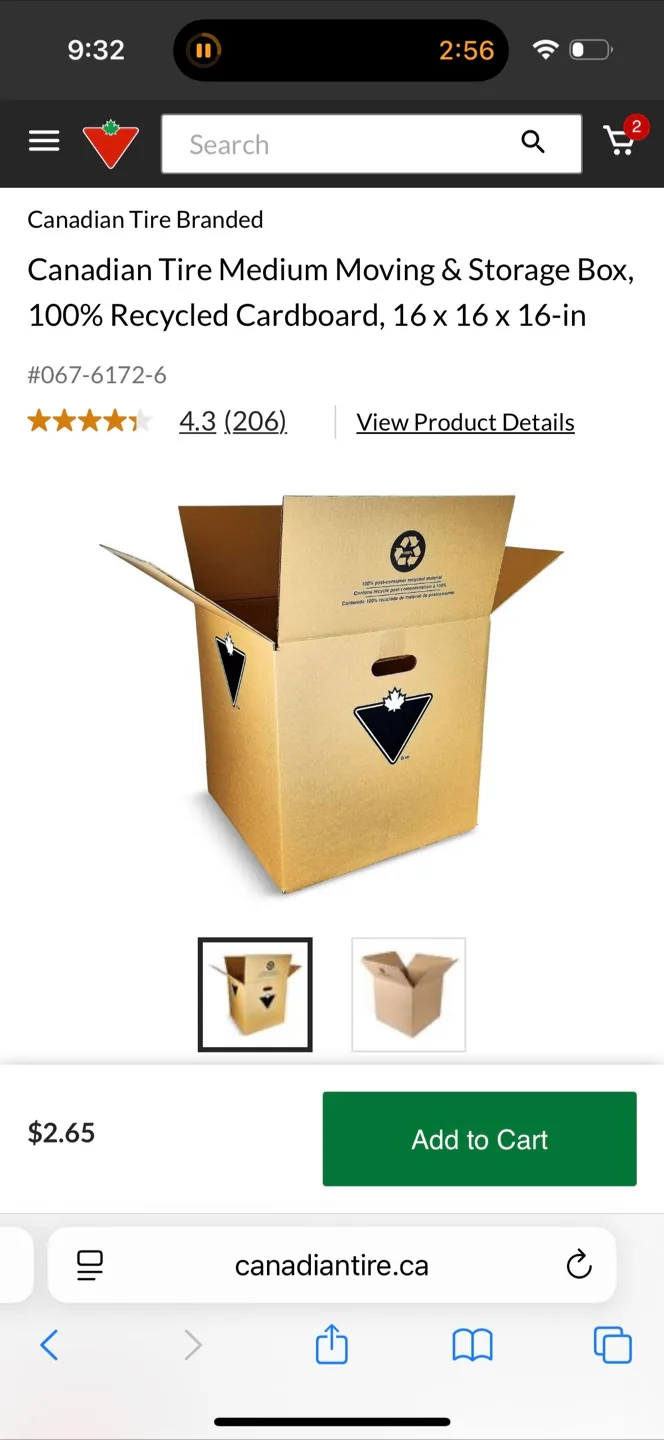 Free Canadian Tire moving boxes + misc Amazon thumbnail