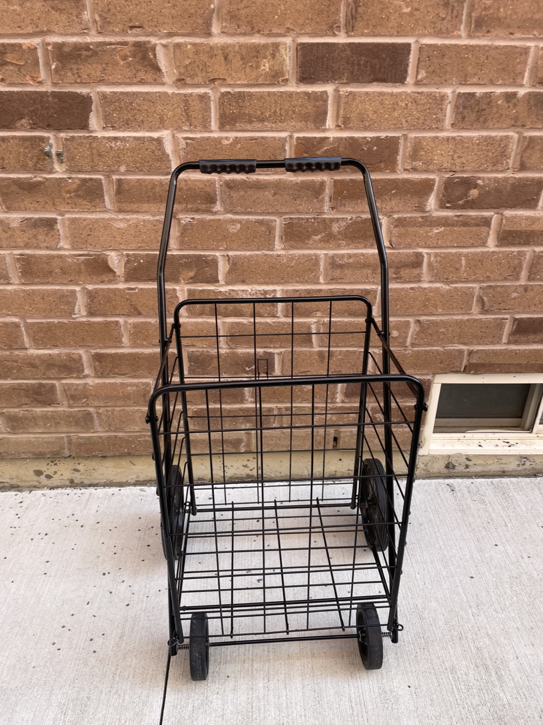 Folding Shopping Cart on Wheels - Black - photo 2