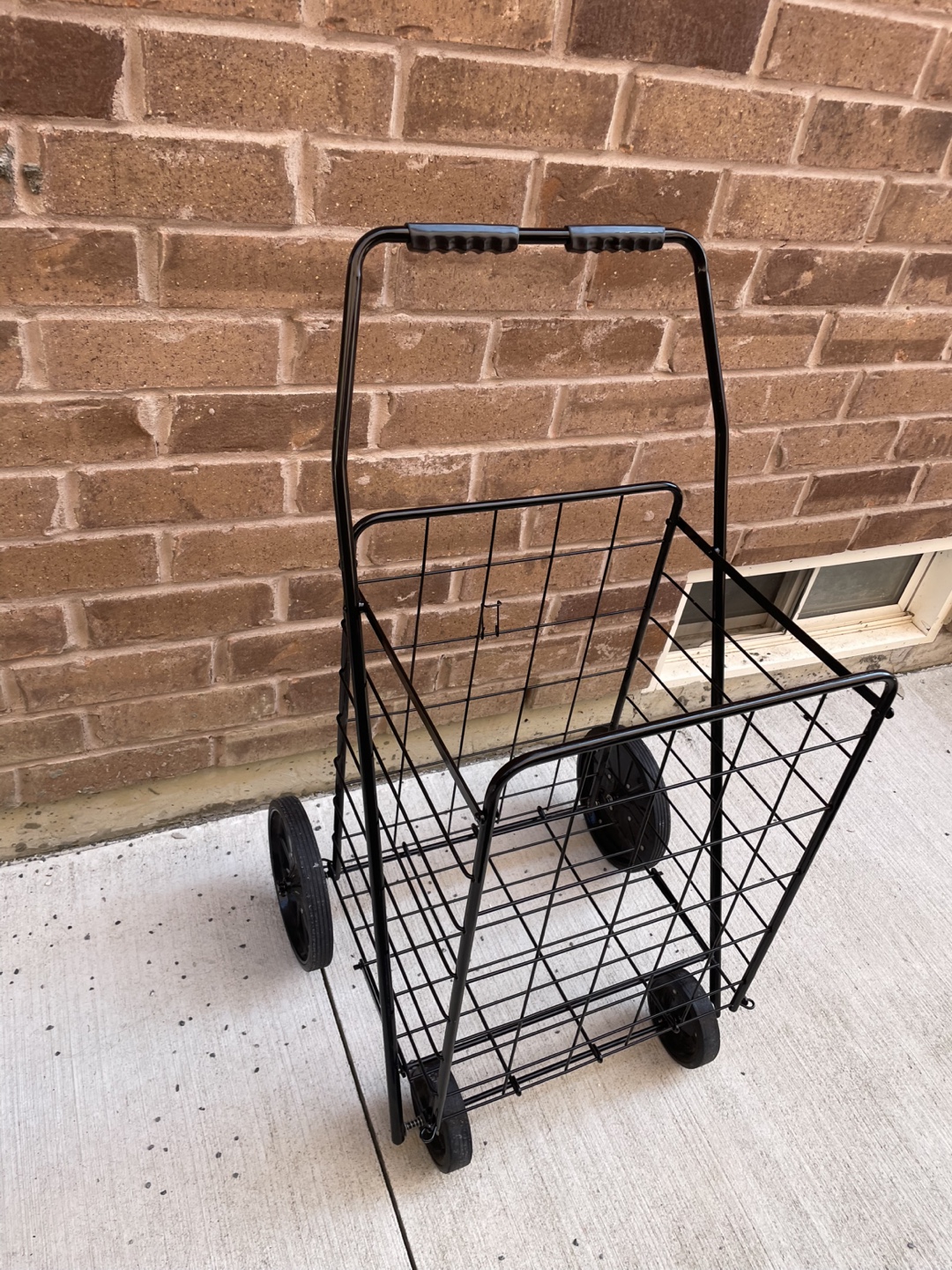 Folding Shopping Cart on Wheels - Black - photo 5